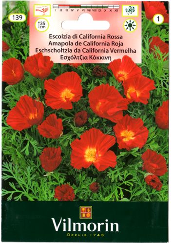 Vilmorin社 花 エスコルチア カリフォルニアポピー 赤花